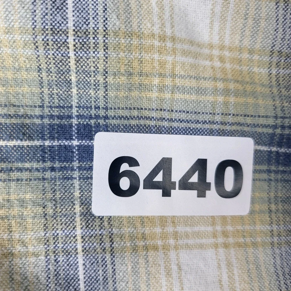 Horny Toad Shirt Mens XXL Blue Yellow Plaid Cotton Button Down Long Sleeve 6440